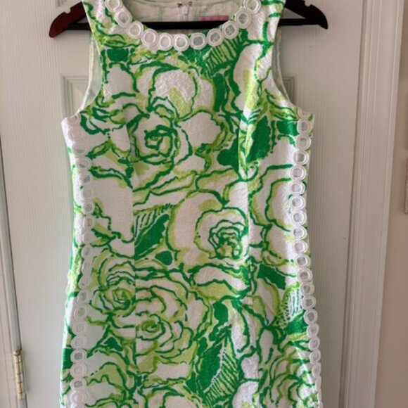 Lilly Pulitzer green and white shift dress, Size 8 - Picture 2 of 3